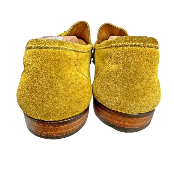 Retro Charles Jourdan Monseiur Galliano Yellow Suede Horsebit Loafers - Picture 9 of 10